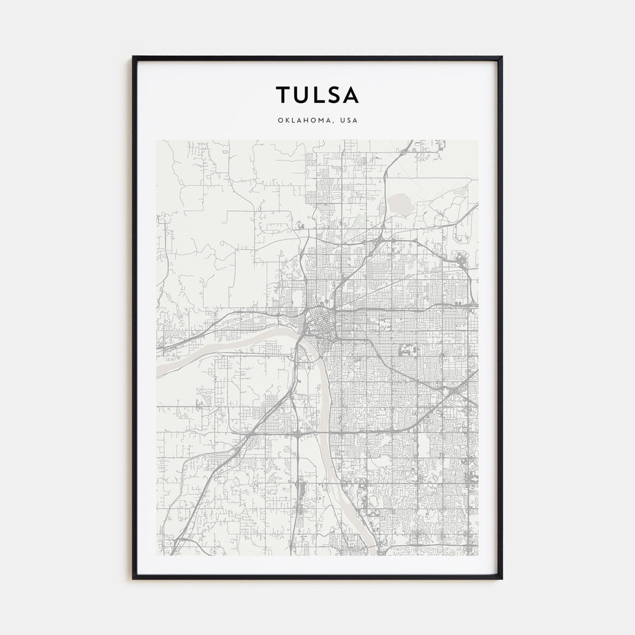 Tulsa Map Portrait Poster