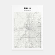 Tulsa Map Portrait Poster
