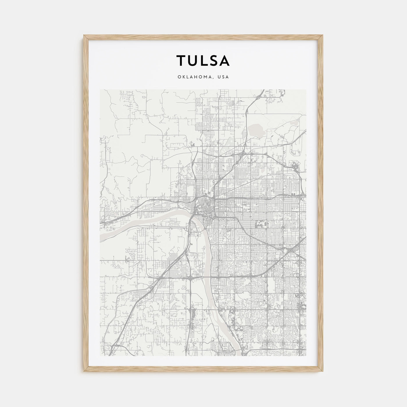 Tulsa Map Portrait Poster