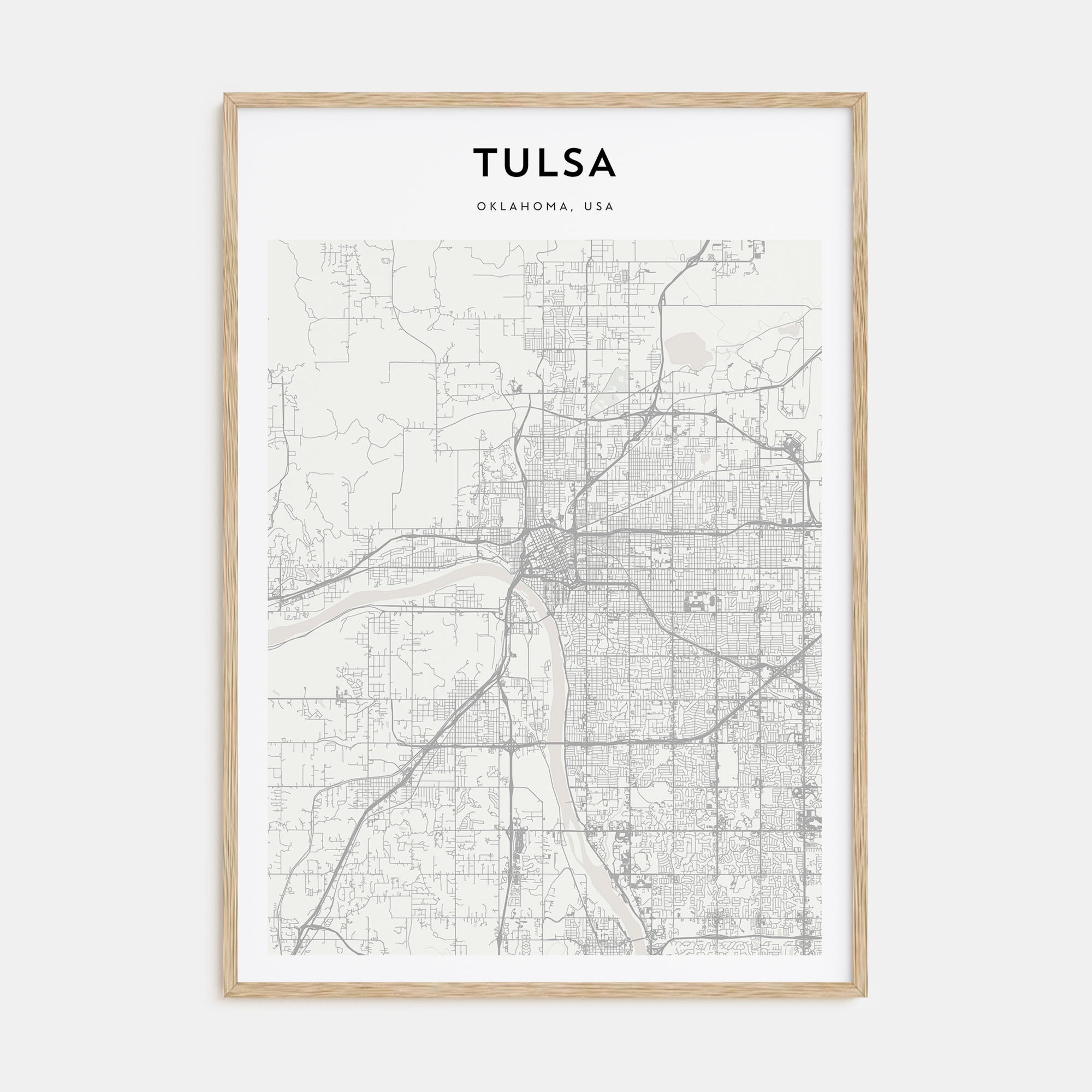 Tulsa Map Portrait Poster