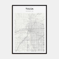 Tulsa Map Portrait Poster