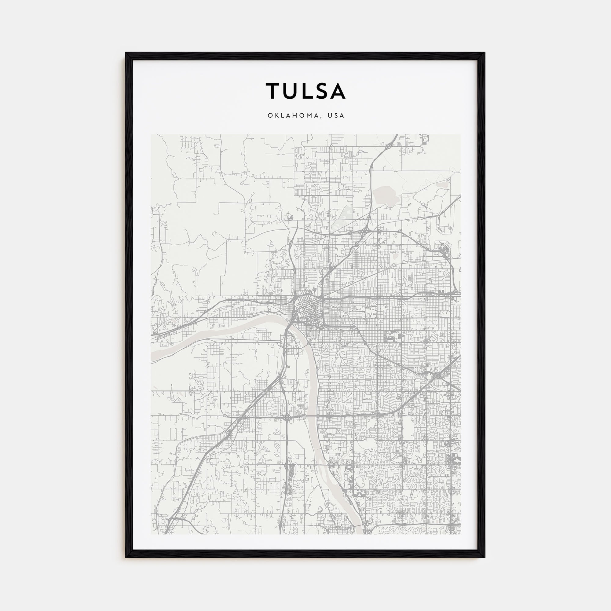 Tulsa Map Portrait Poster