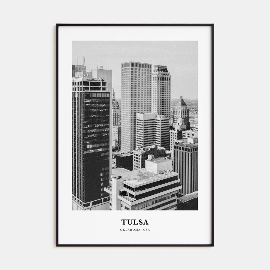 Tulsa Portrait B&W Poster
