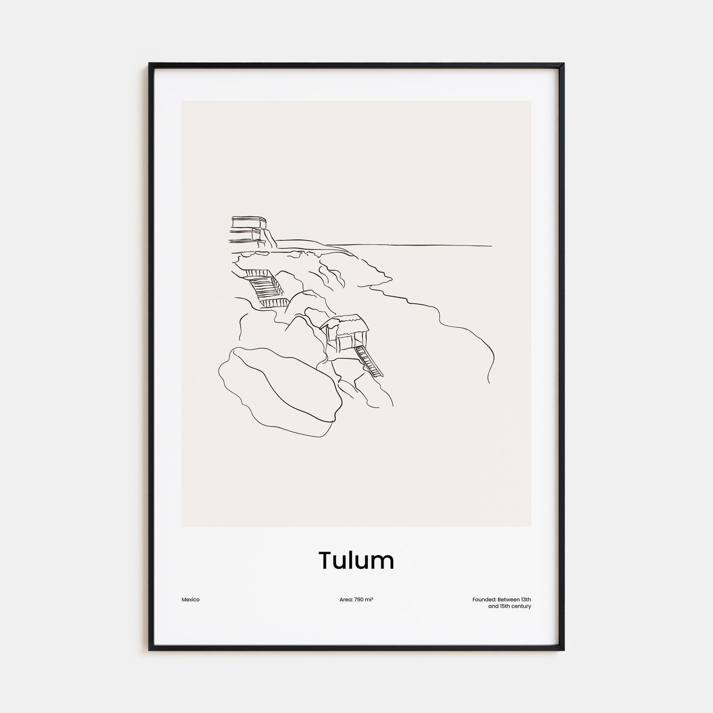 Tulum Drawn Poster