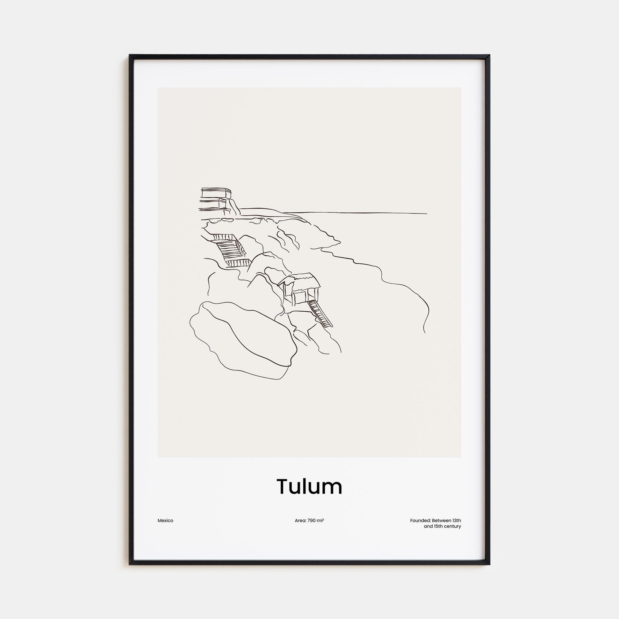 Tulum Drawn Poster