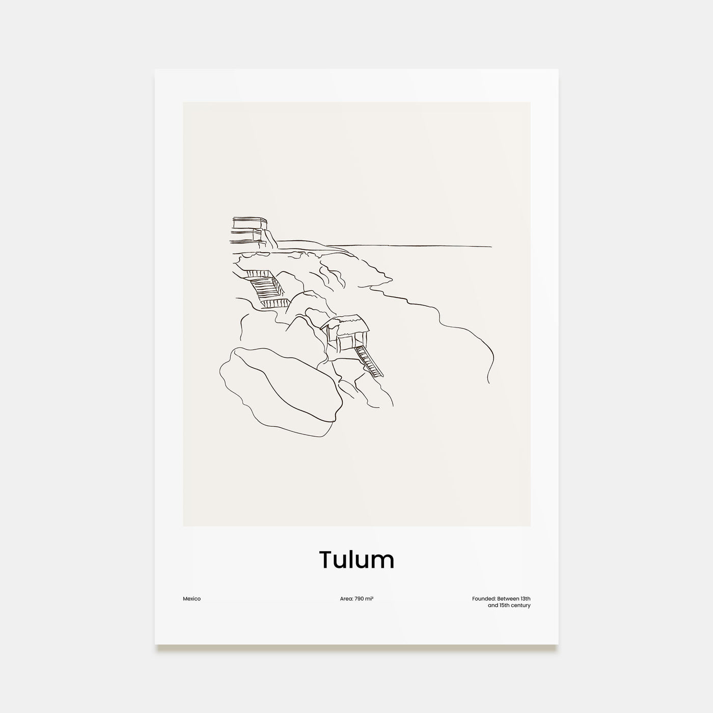 Tulum Drawn Poster