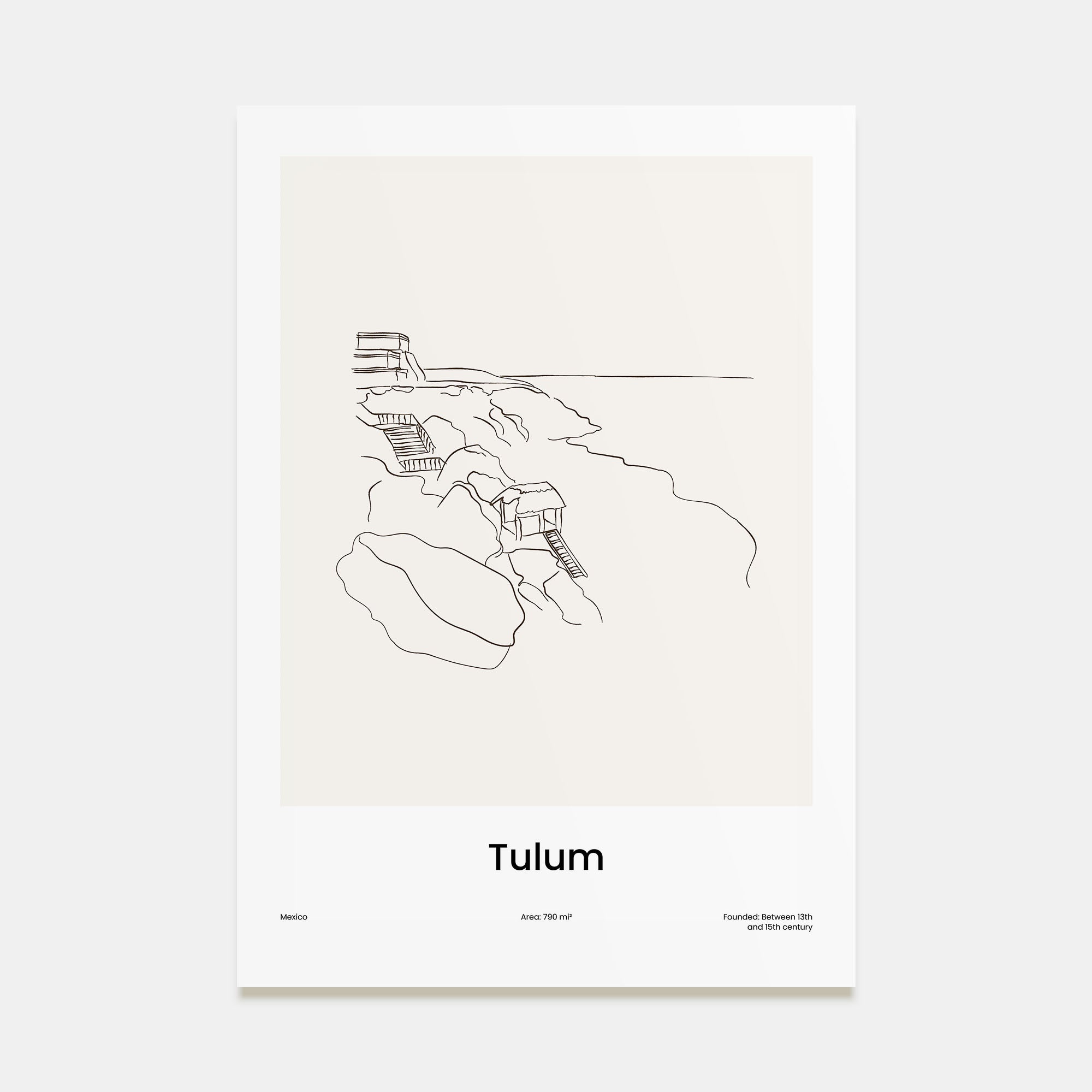 Tulum Drawn Poster