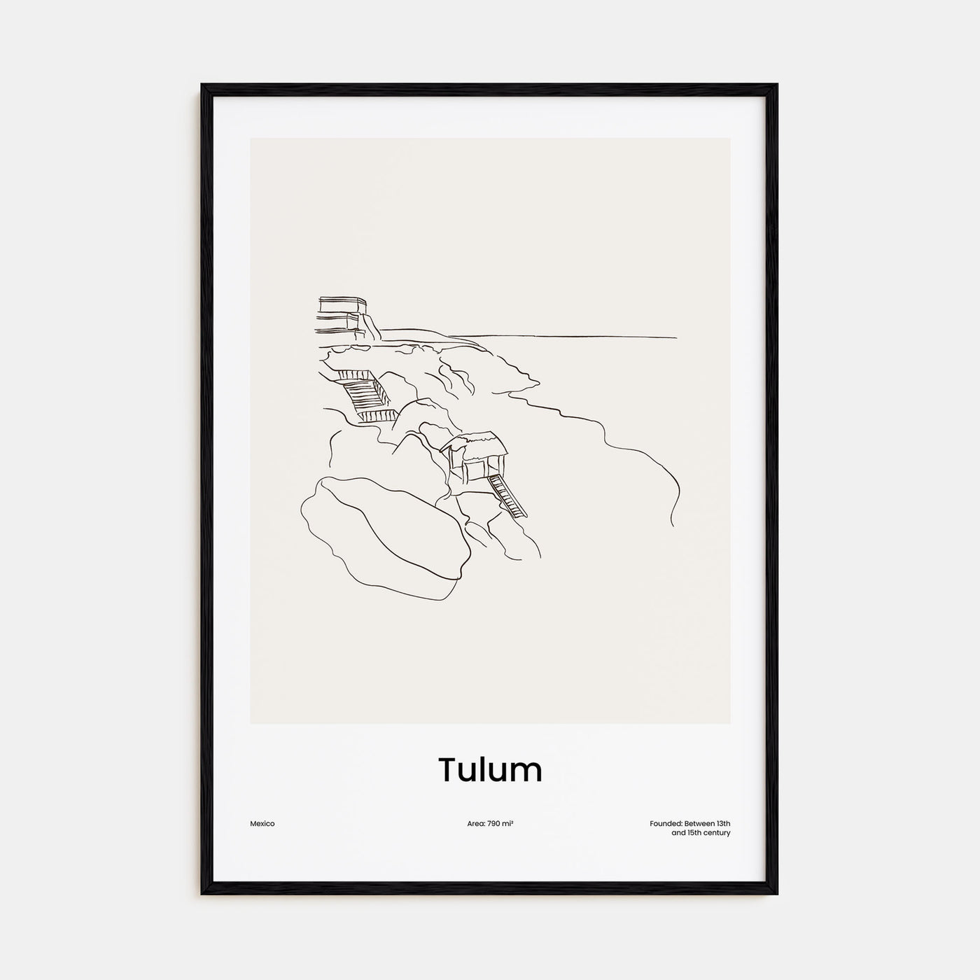 Tulum Drawn Poster
