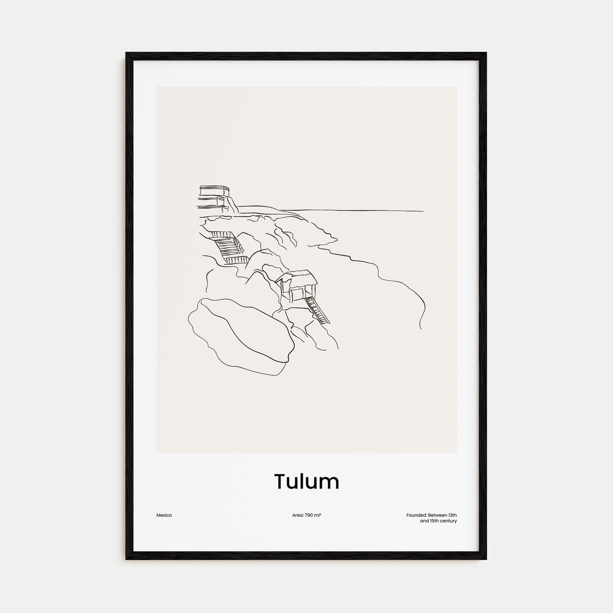 Tulum Drawn Poster
