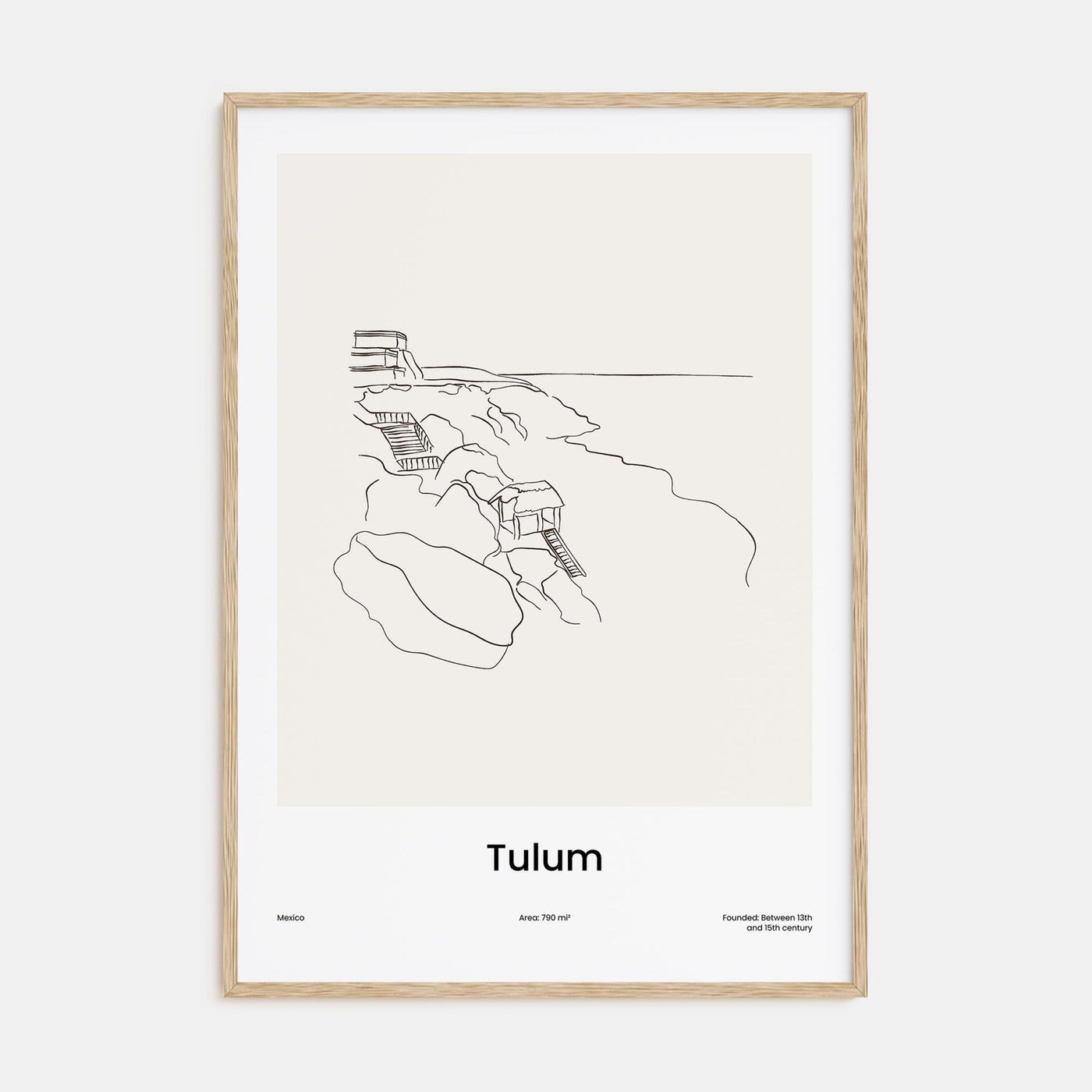 Tulum Drawn Poster