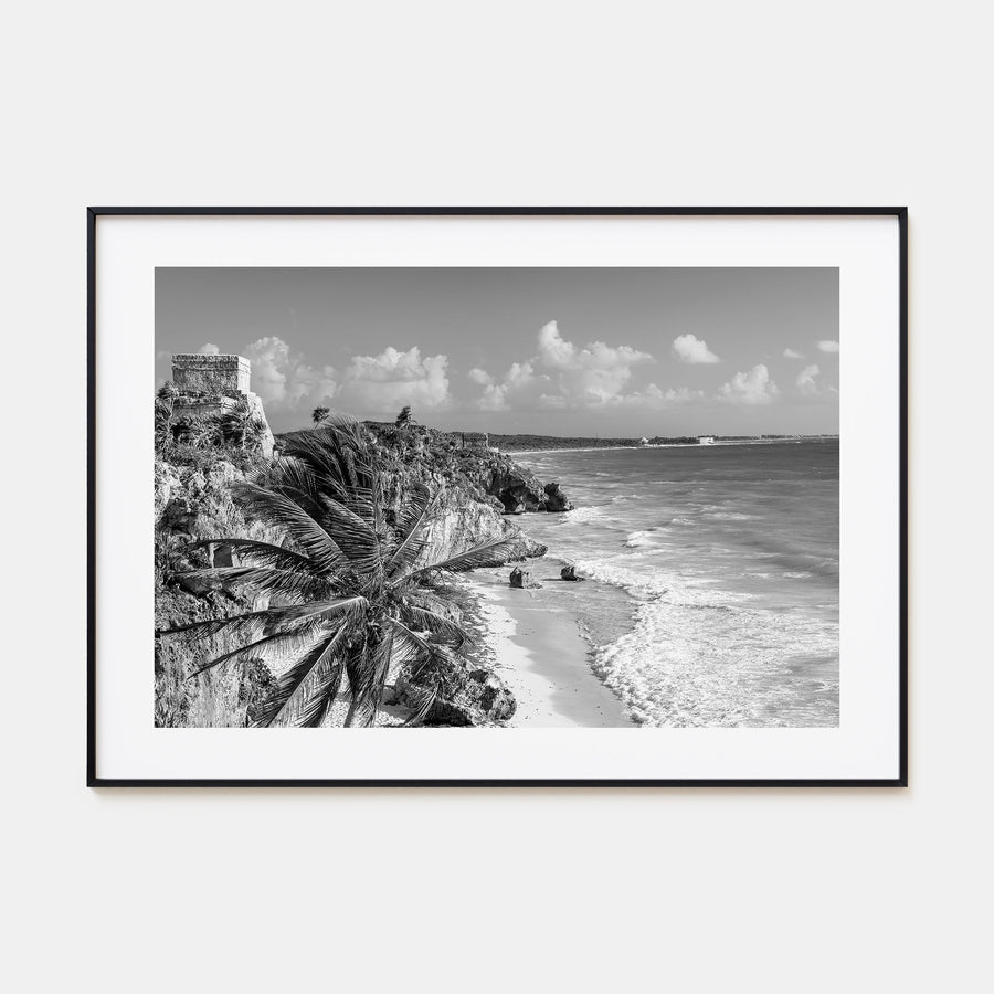 Tulum Landscape B&W Poster