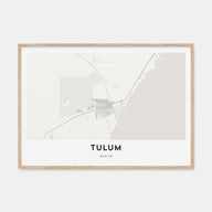 Tulum Map Landscape Poster