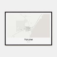Tulum Map Landscape Poster