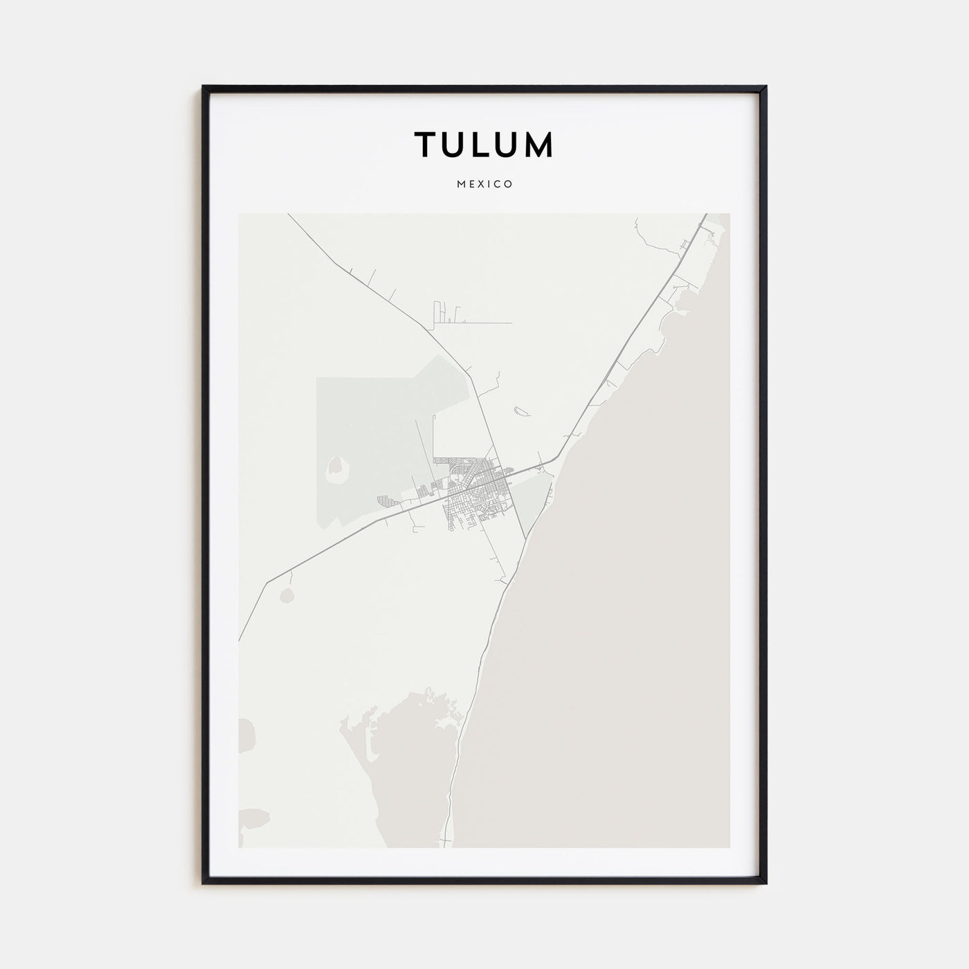 Tulum Map Portrait Poster