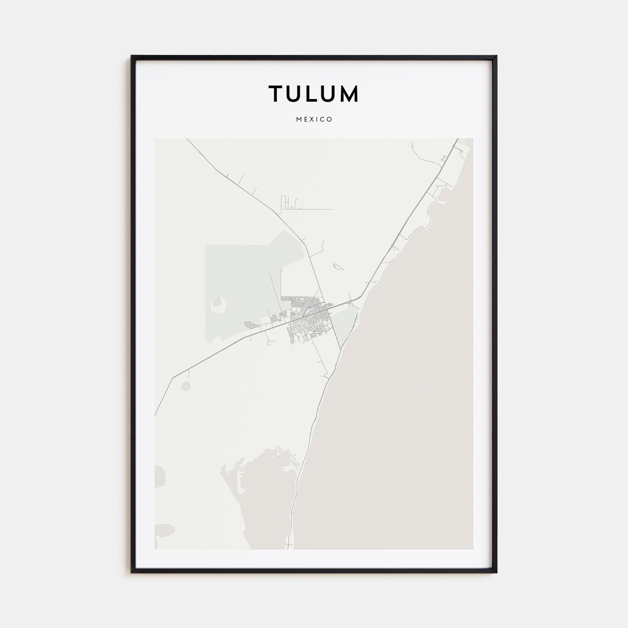 Tulum Map Portrait Poster