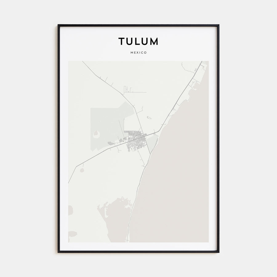 Tulum Map Portrait Poster