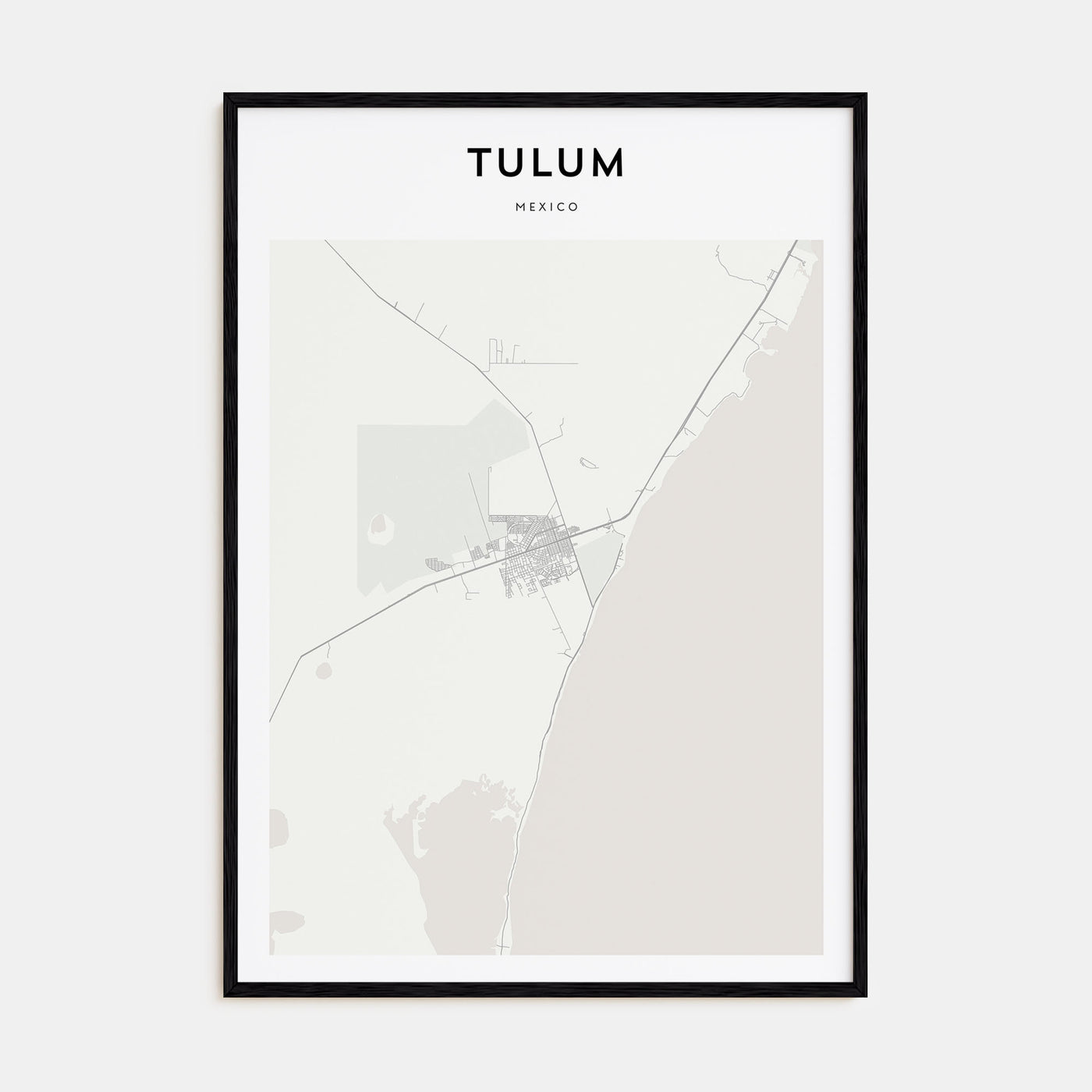 Tulum Map Portrait Poster