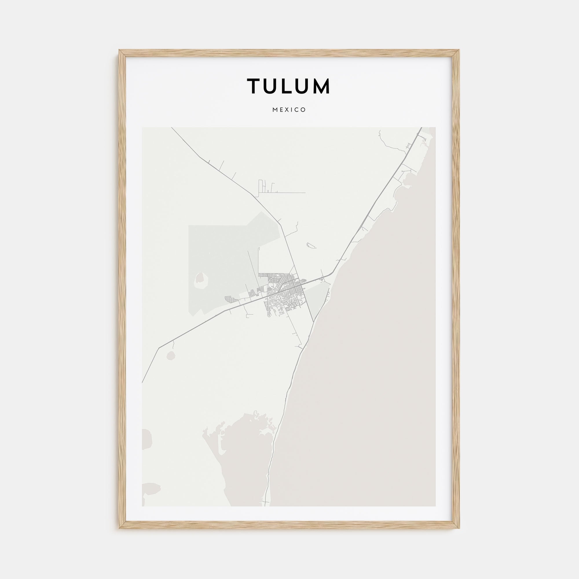Tulum Map Portrait Poster