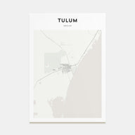 Tulum Map Portrait Poster