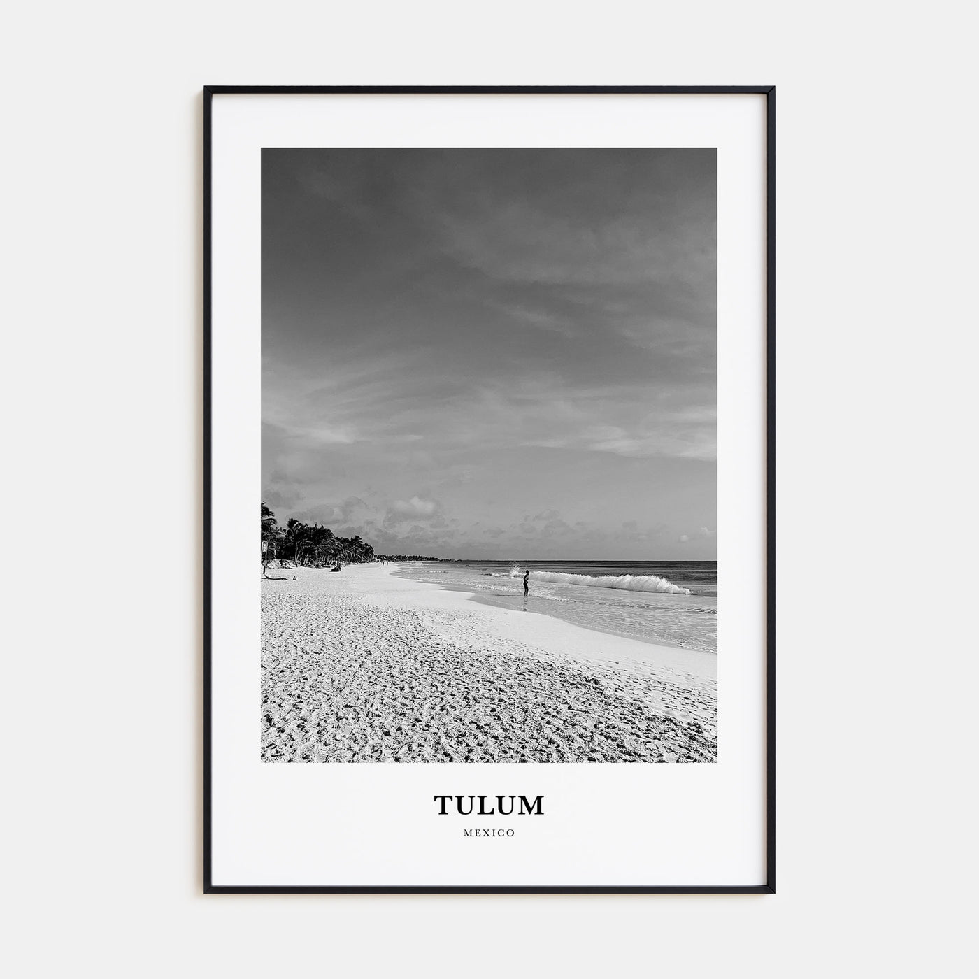 Tulum Portrait B&W No 1 Poster