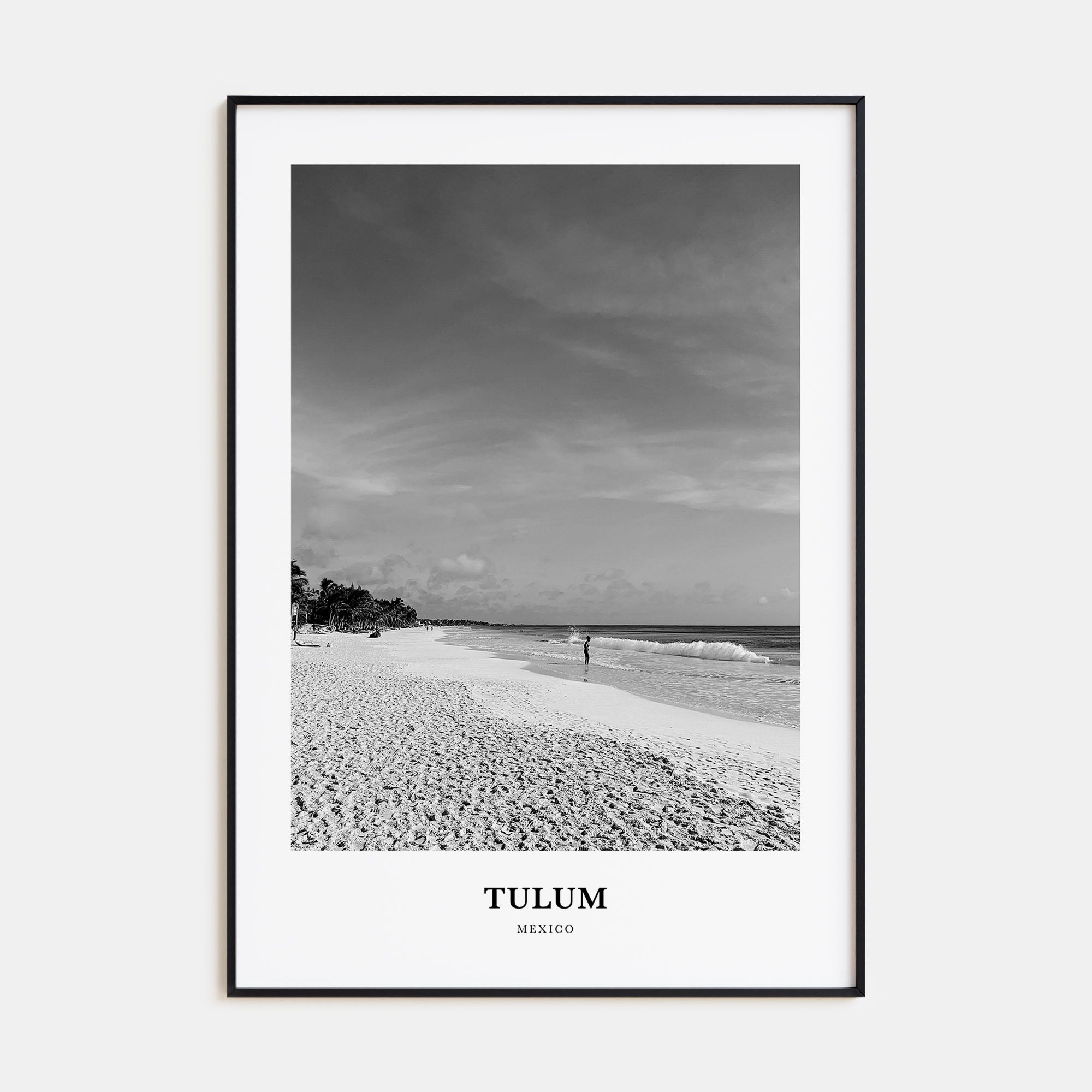Tulum Portrait B&W No 1 Poster