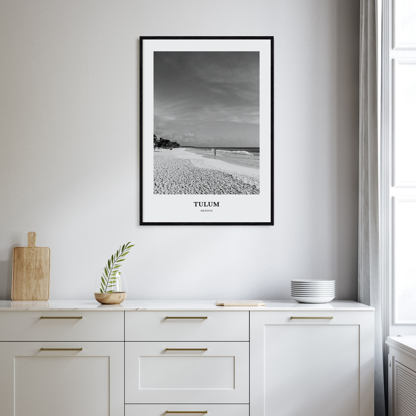 Tulum Portrait B&W No 1 Poster