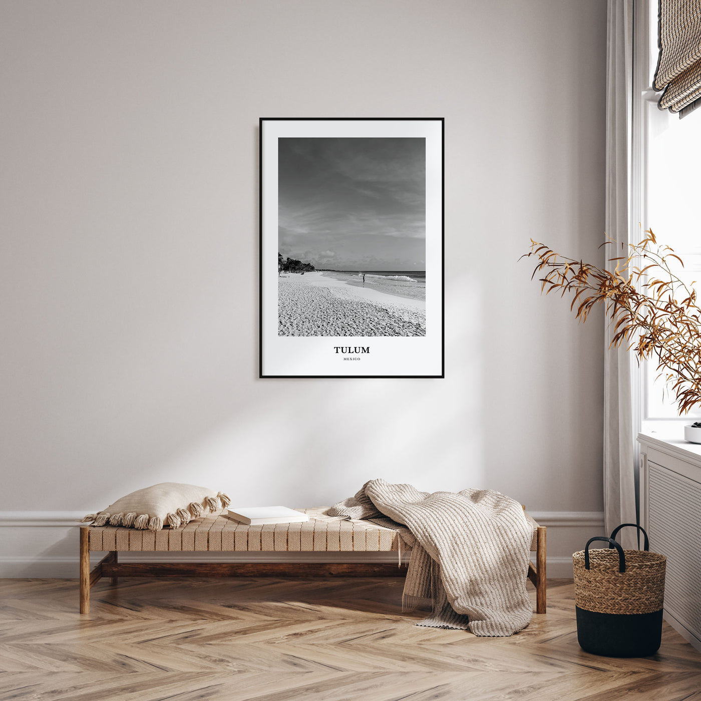 Tulum Portrait B&W No 1 Poster