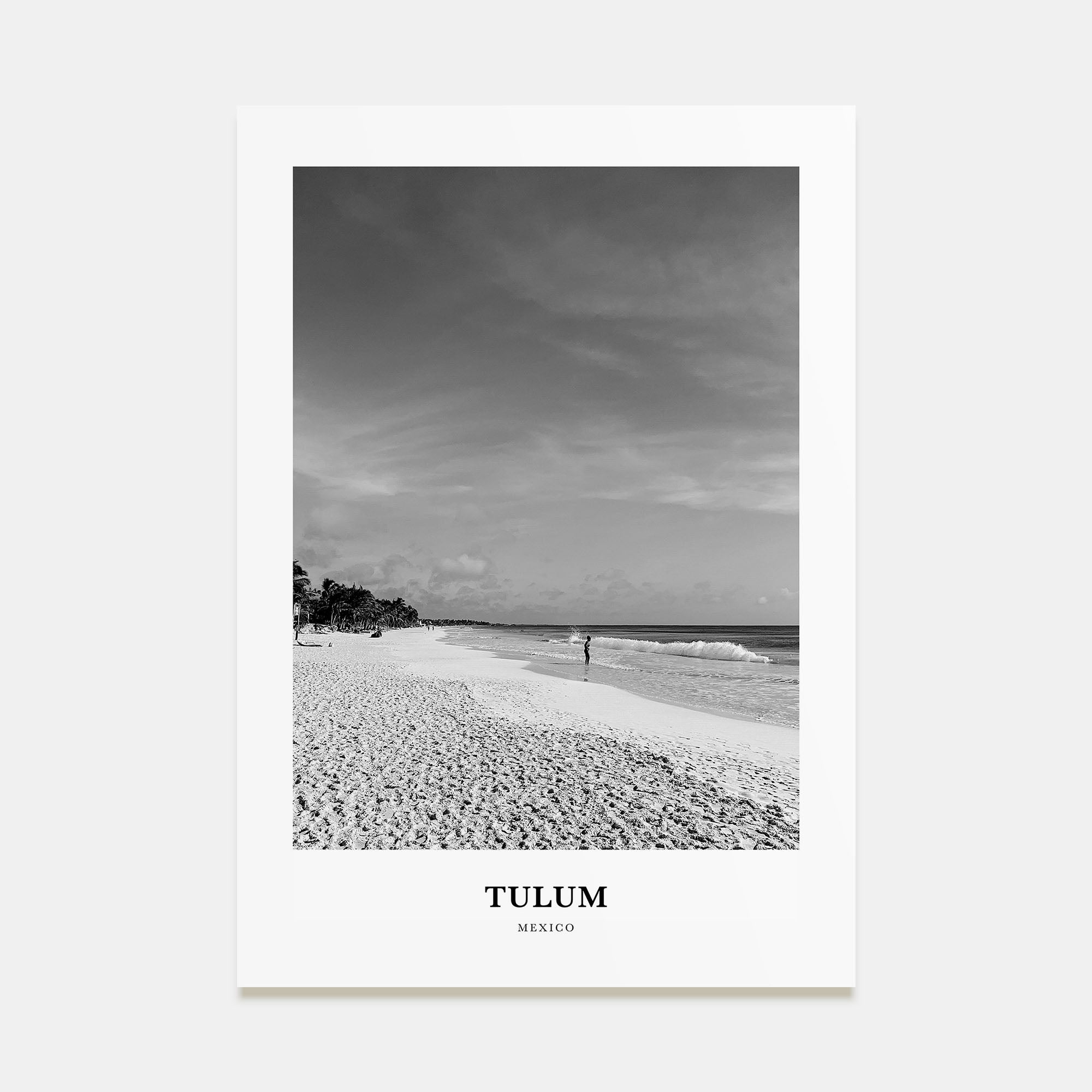Tulum Portrait B&W No 1 Poster