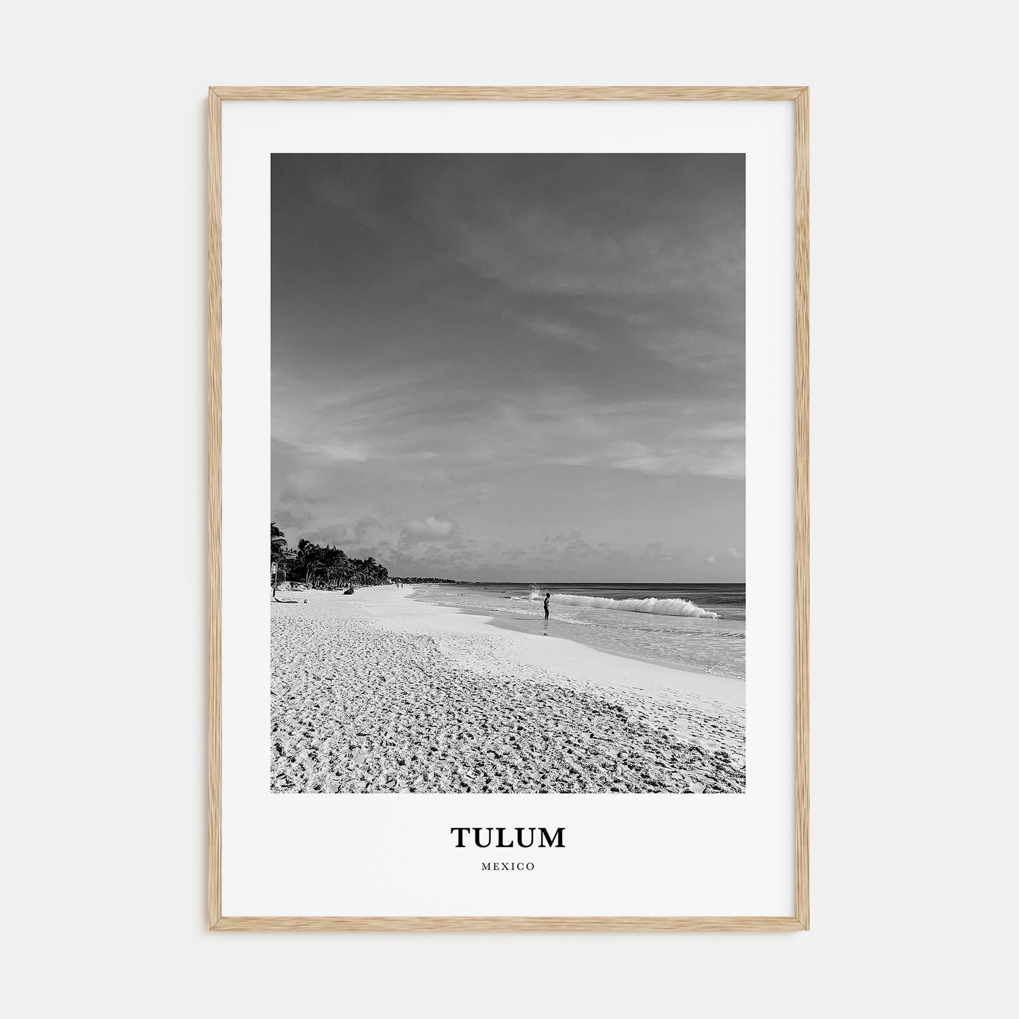 Tulum Portrait B&W No 1 Poster