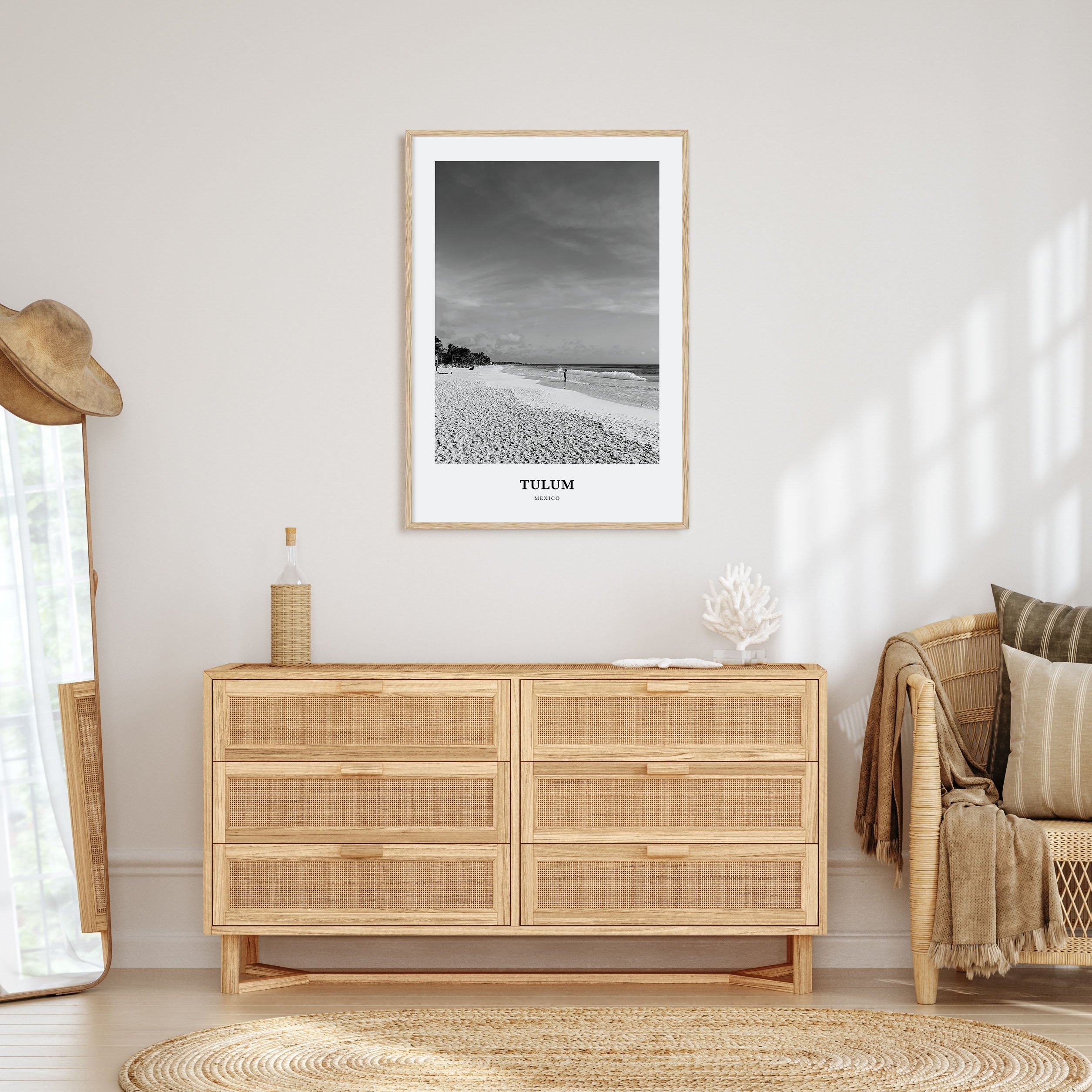 Tulum Portrait B&W No 1 Poster
