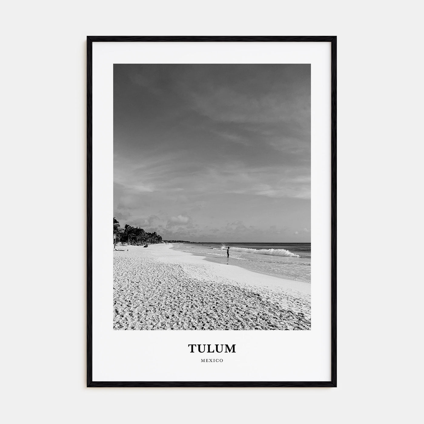 Tulum Portrait B&W No 1 Poster