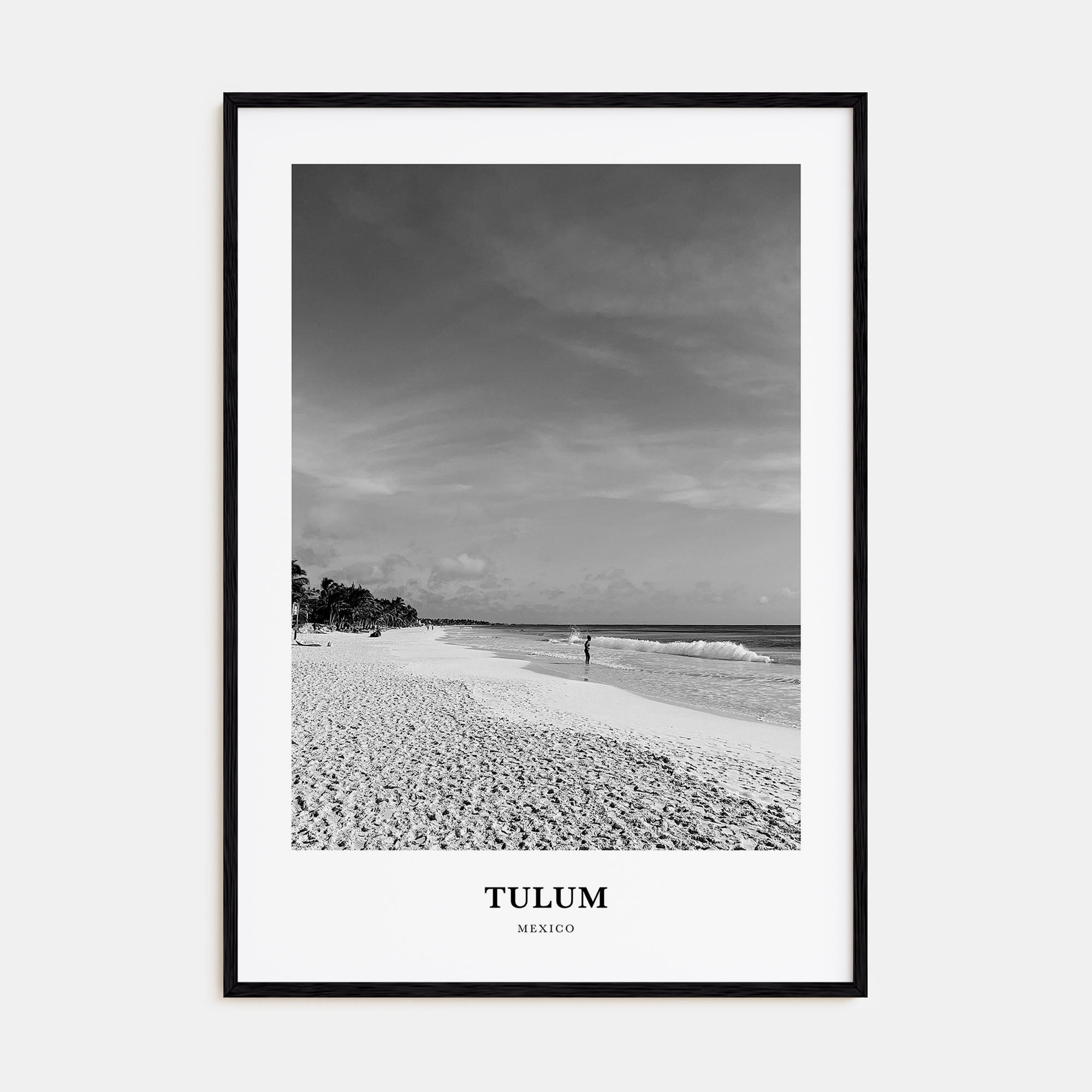 Tulum Portrait B&W No 1 Poster