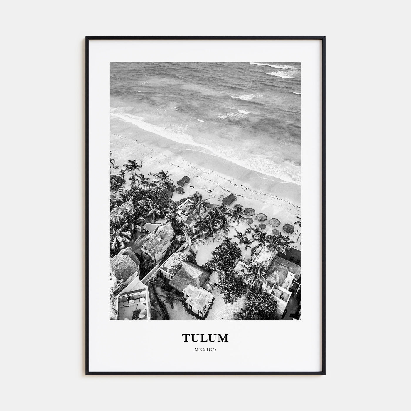 Tulum Portrait B&W No 2 Poster