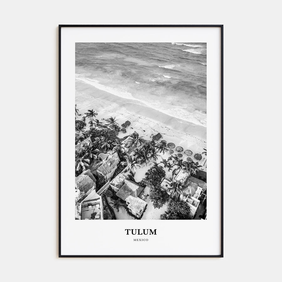 Tulum Portrait B&W No 2 Poster
