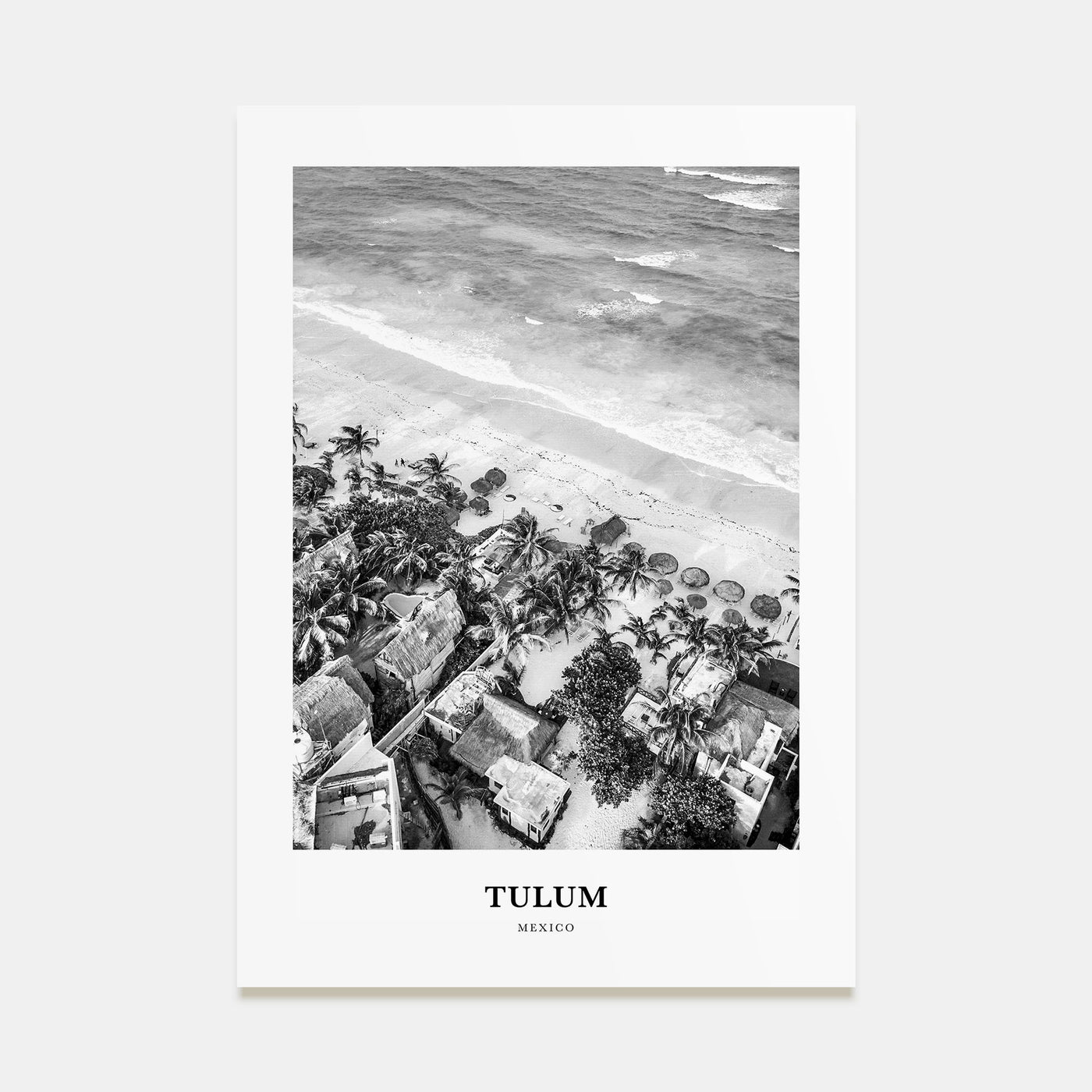 Tulum Portrait B&W No 2 Poster