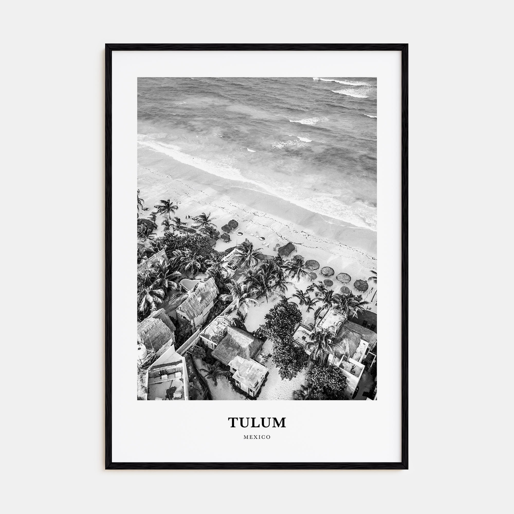 Tulum Portrait B&W No 2 Poster