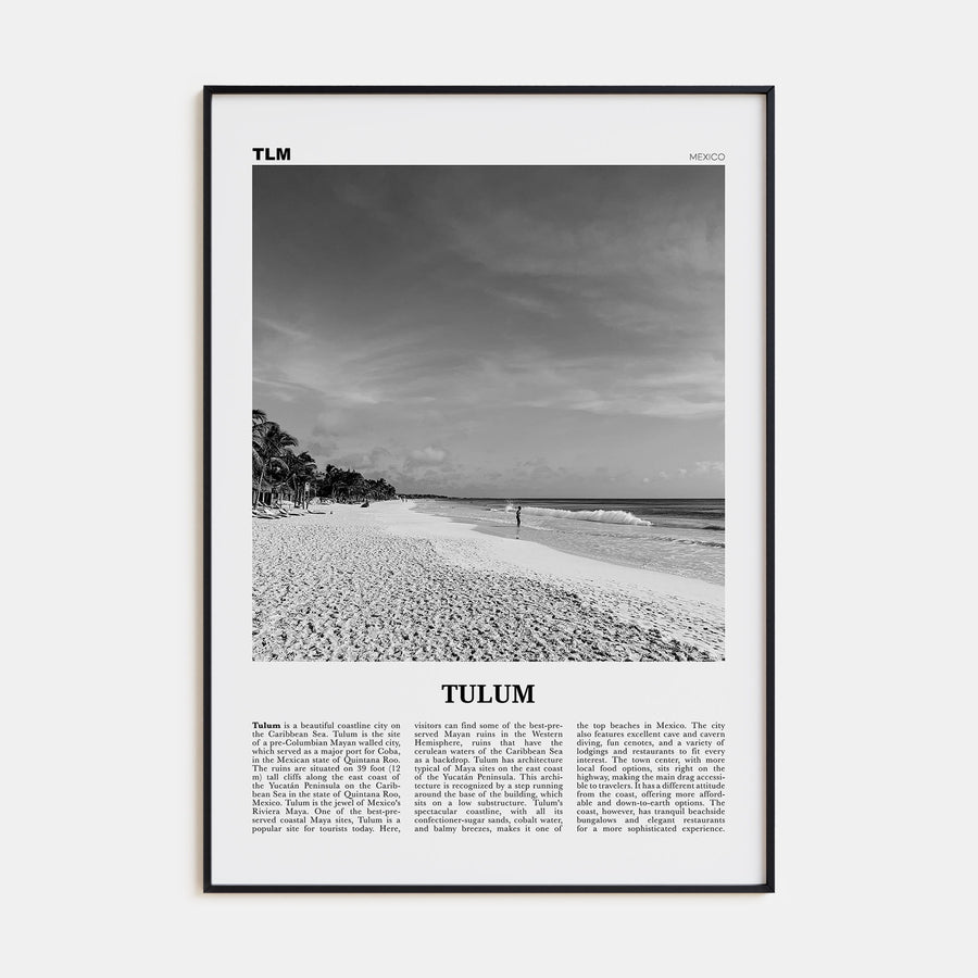Tulum Travel B&W No 1 Poster
