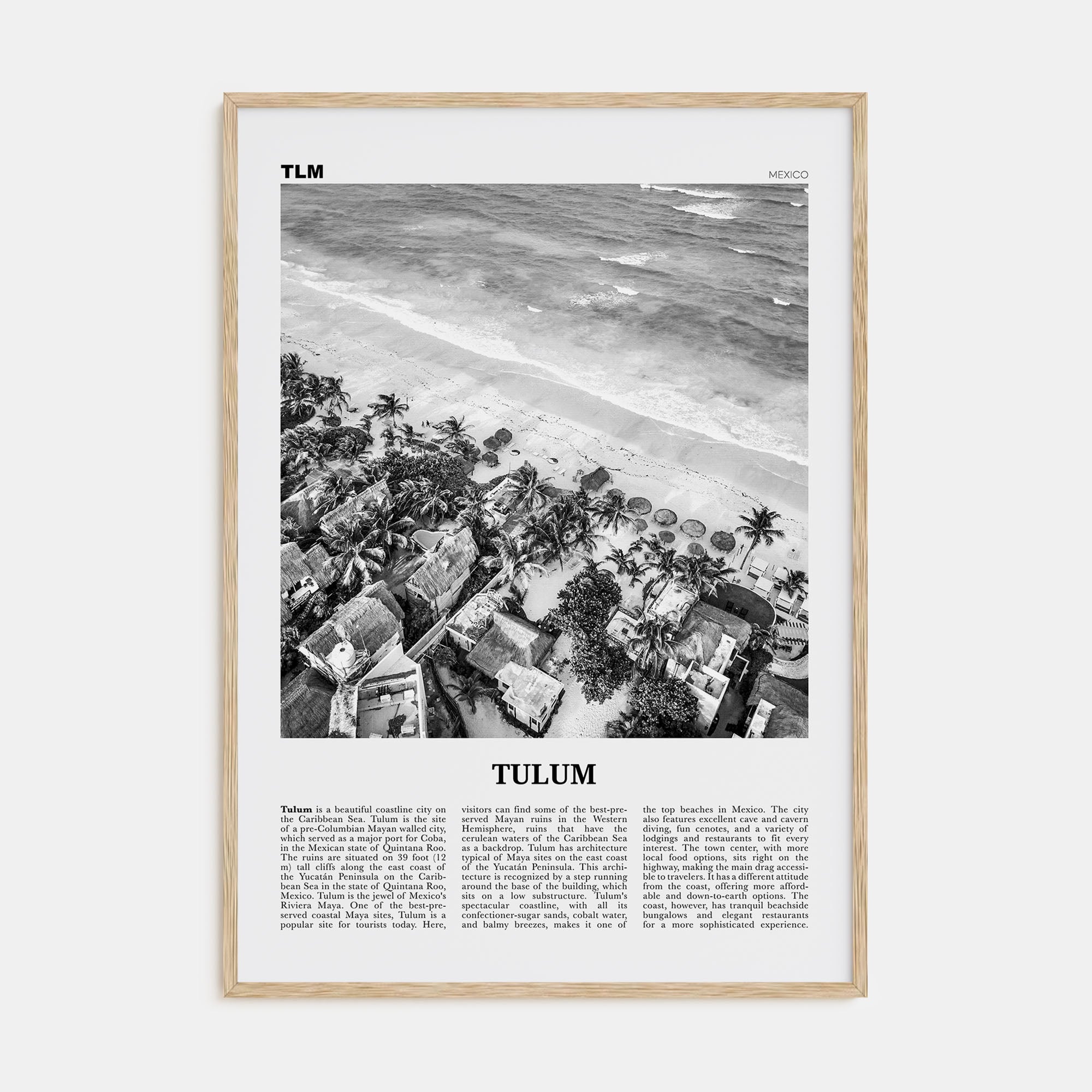 Tulum Travel B&W No 2 Poster