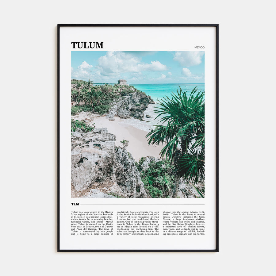 Tulum Travel Color Poster