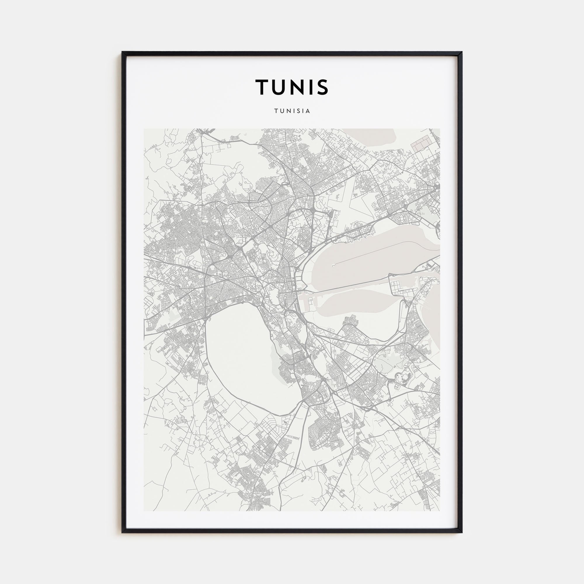 Tunis Map Portrait Poster