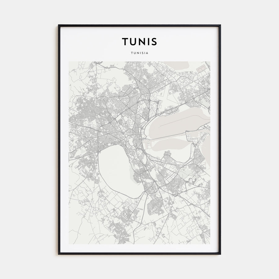 Tunis Map Portrait Poster