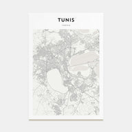 Tunis Map Portrait Poster