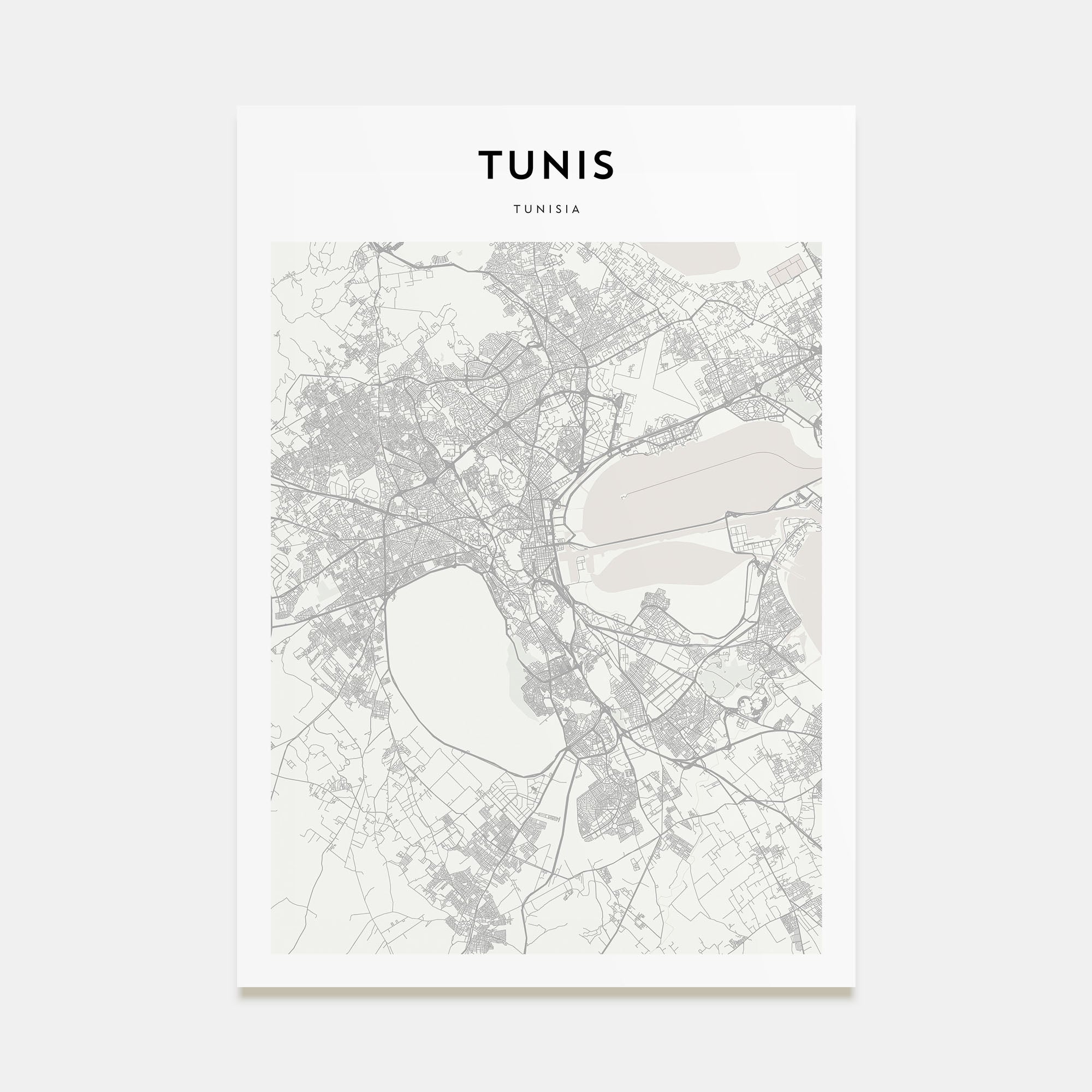 Tunis Map Portrait Poster