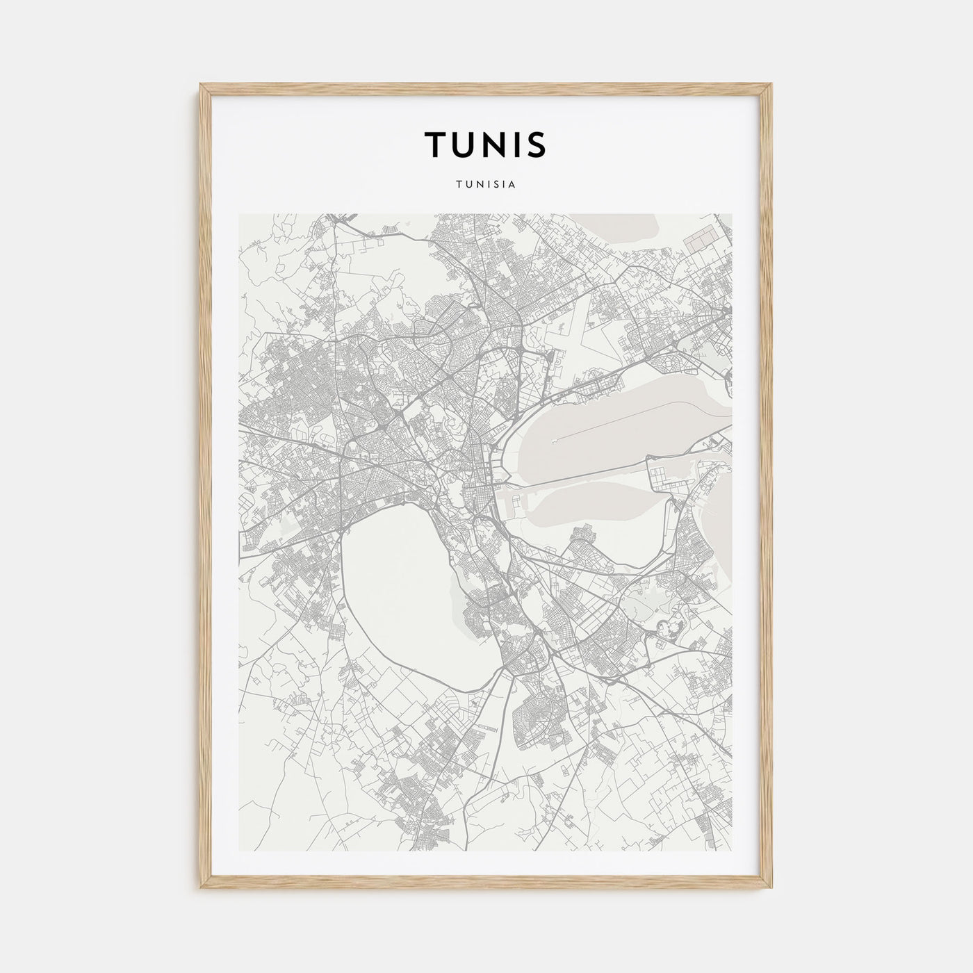 Tunis Map Portrait Poster