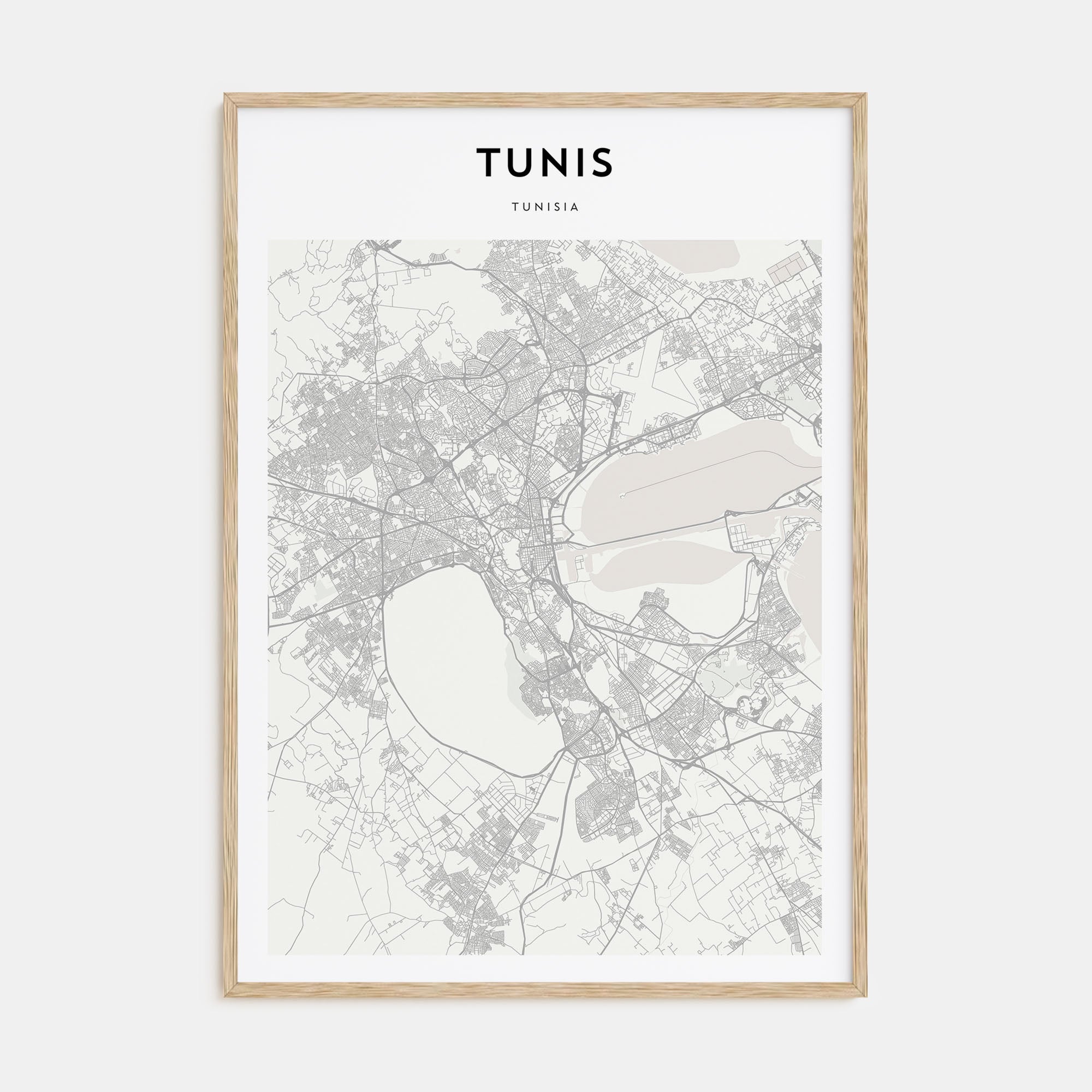 Tunis Map Portrait Poster