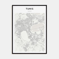 Tunis Map Portrait Poster