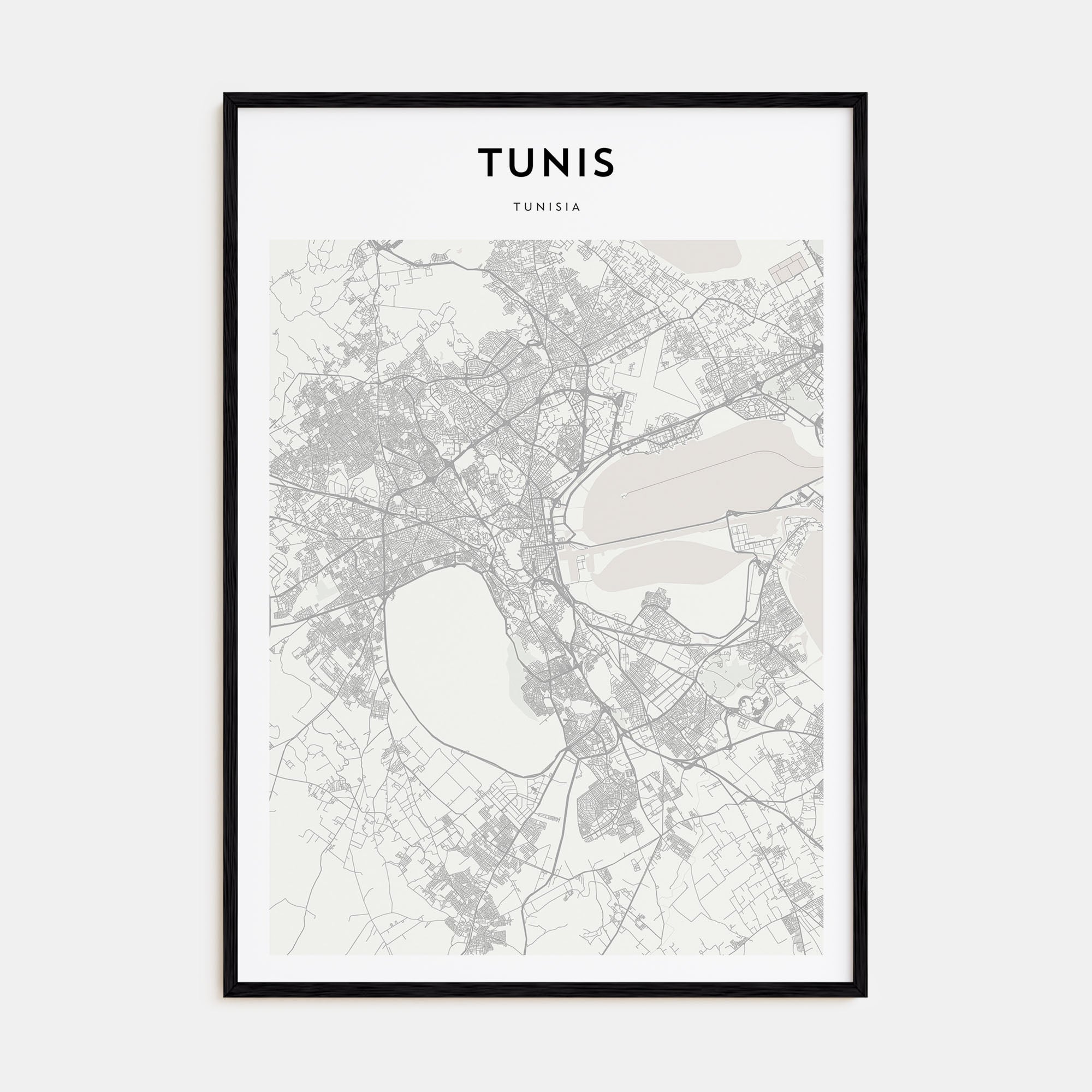 Tunis Map Portrait Poster