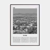 Tunis Travel B&W Poster
