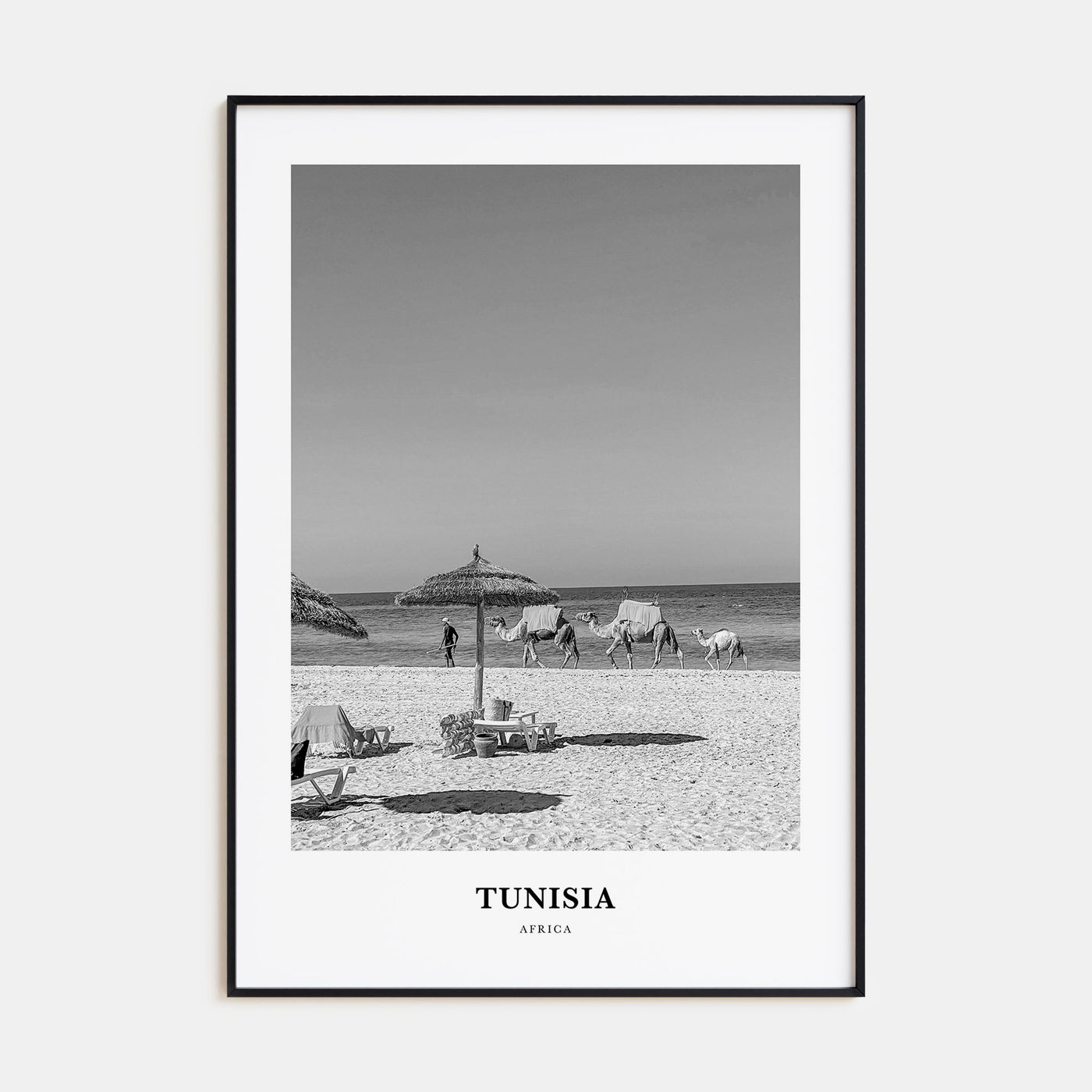 Tunisia Portrait B&W Poster