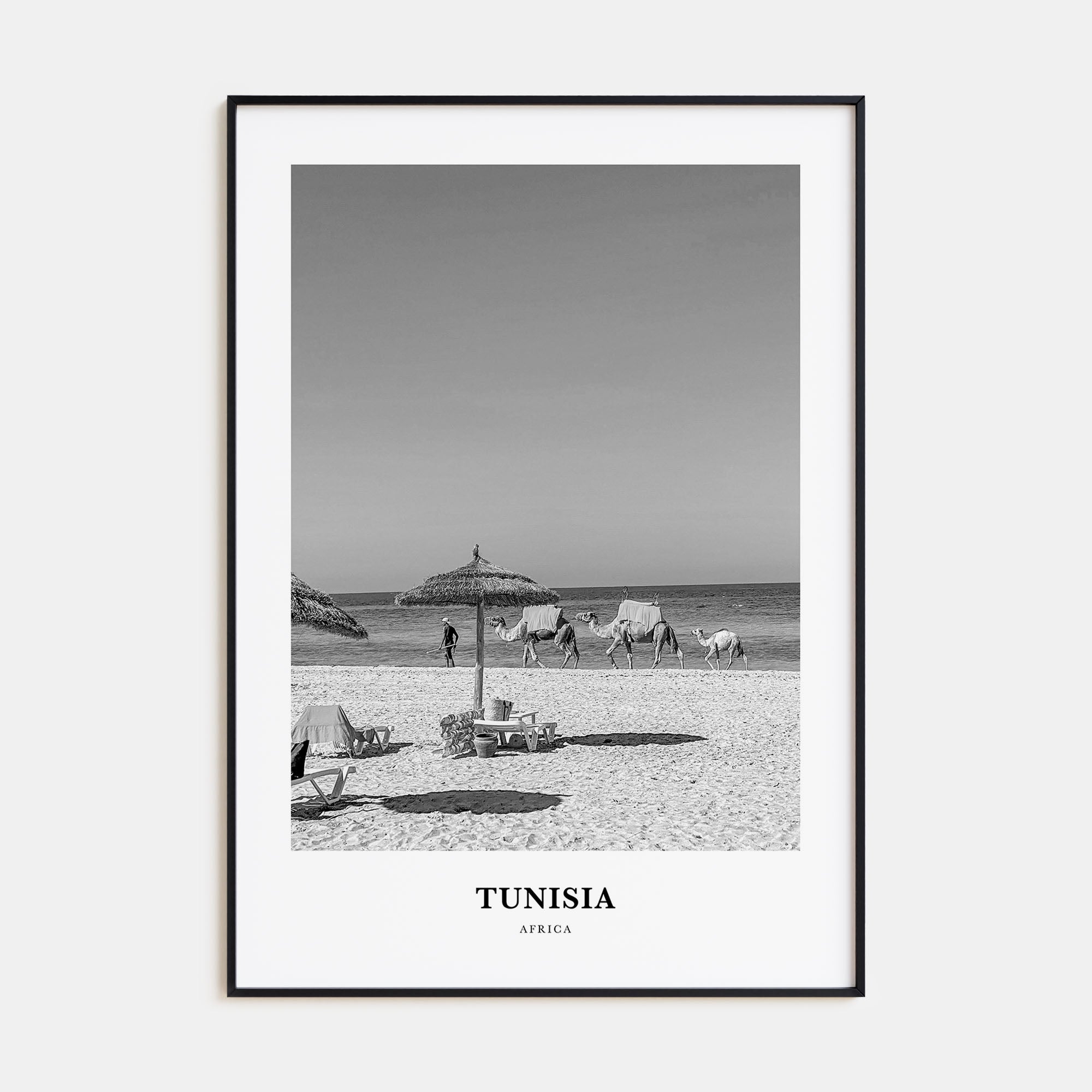 Tunisia Portrait B&W Poster